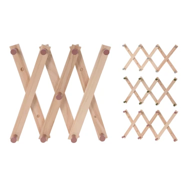 Dřevěný věšák do předsíně 12,5x31,5 cm MIX