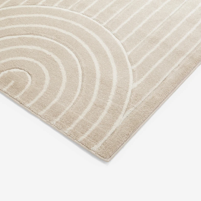 Koberec s geometrickým vzorem SILVA béžový 160x230 cm