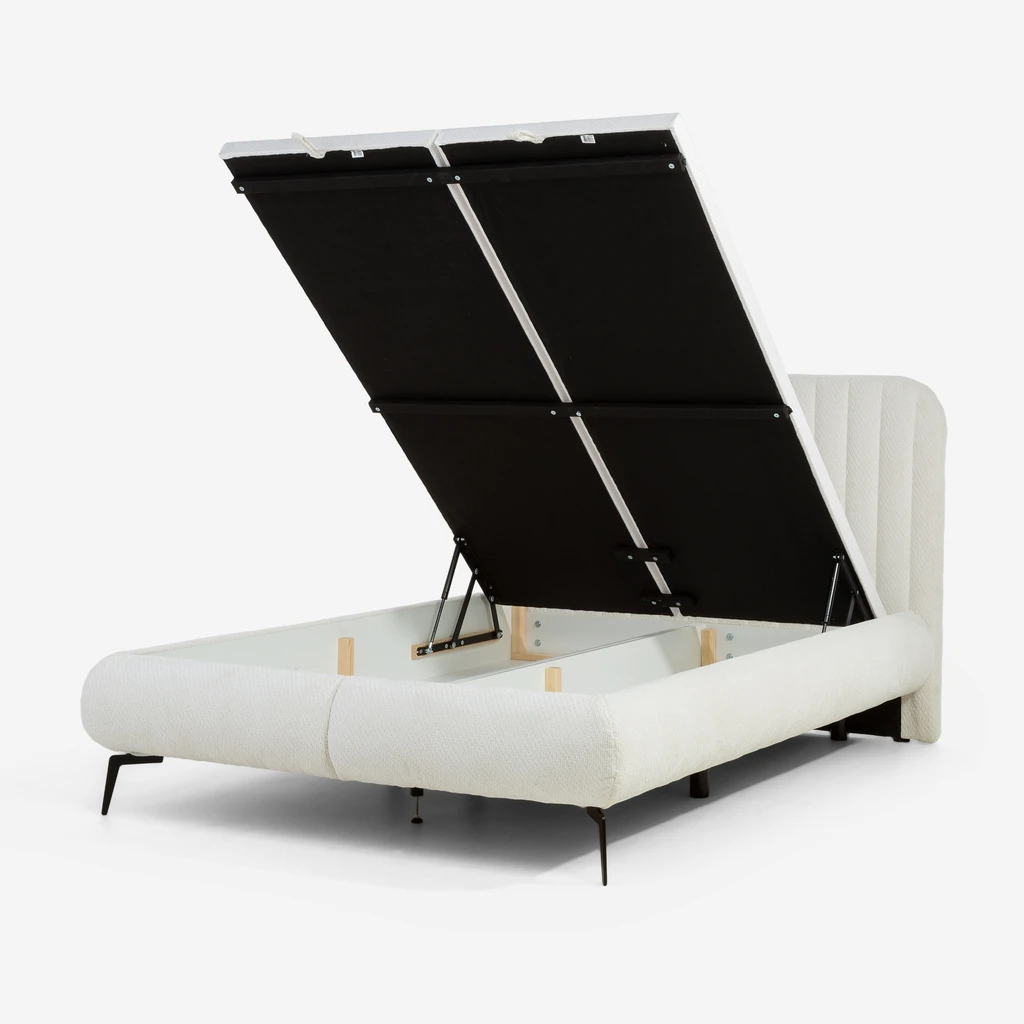 Postel boxspring VALO bílá 140x200