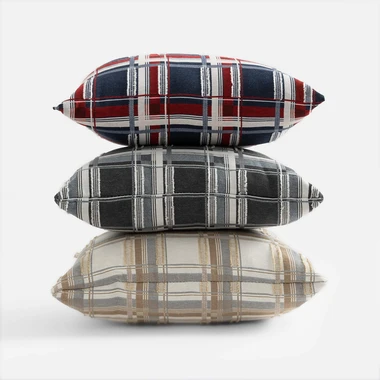 Polštář kostkovaný šedý IRMA 45x45 cm