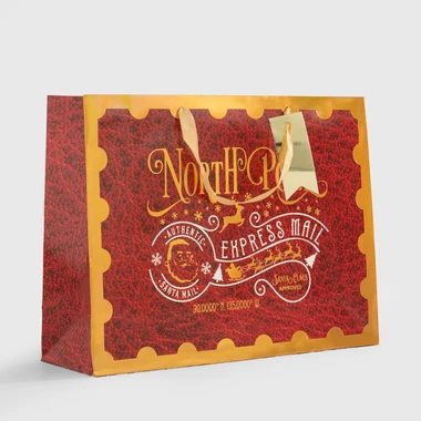 Dárková taška Vánoční expres 30 cm MIX