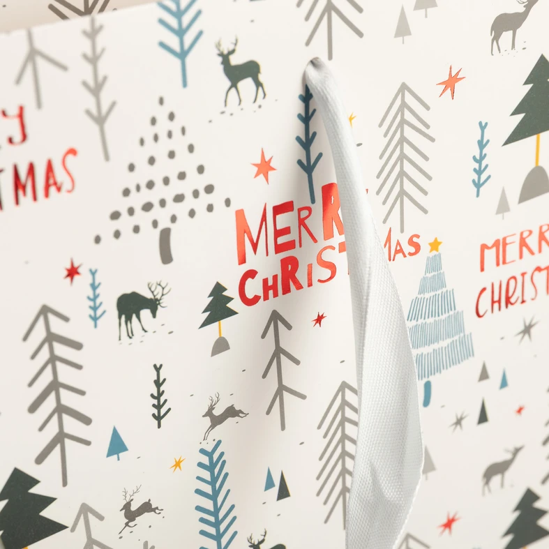 Vánoční dárková taška 34,5 cm MIX