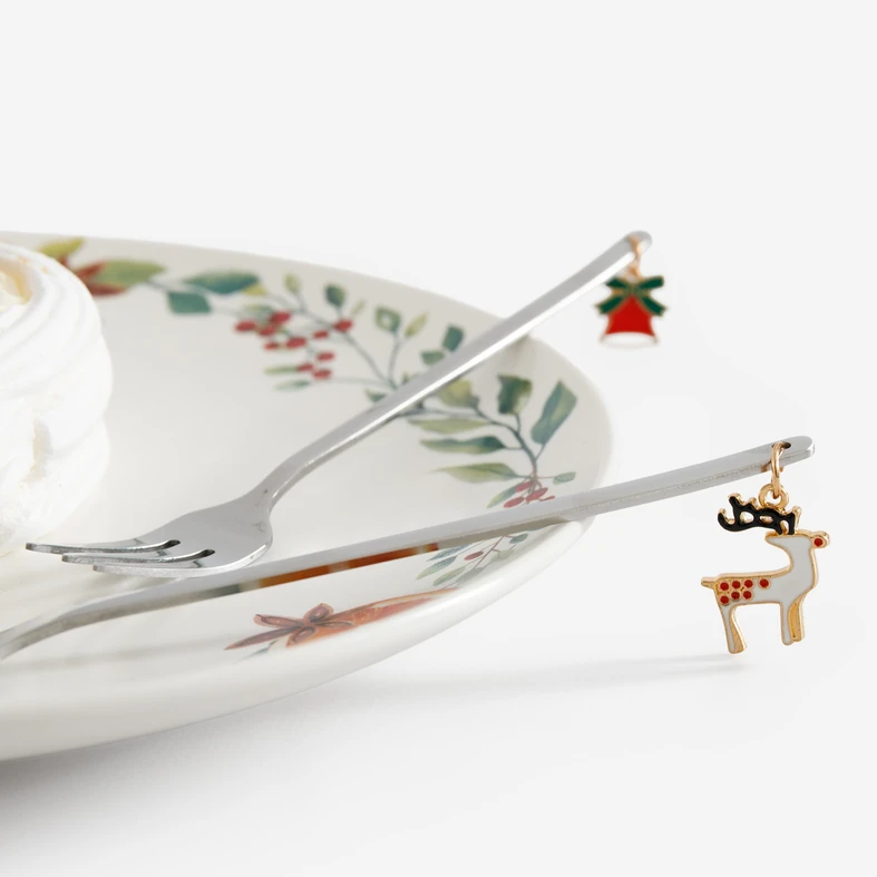 Sada vidliček s přívěsky CHRISTMANS 4 ks