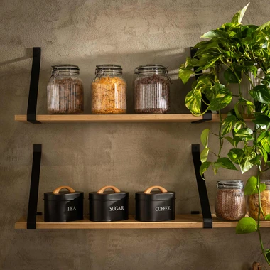 Drážkovaná skleněná nádoba 1,4 l