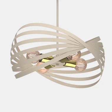 Závěsné svítidlo SPARKLE IV béžovo-zlatý mat