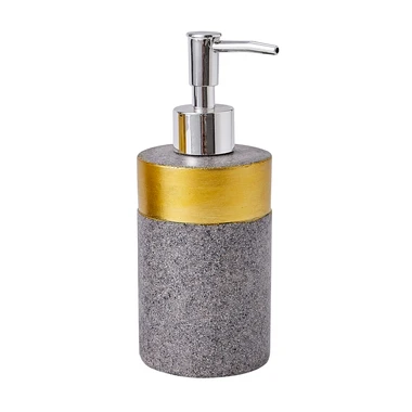Dávkovač mýdla písek šedo-zlatý 16,8 cm