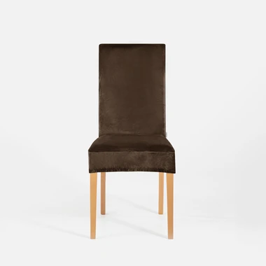 Potah na židli hnědý SENTO 48x48x58 6 ks