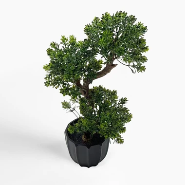 Umělý stromek bonsaj v černém květináči 32 cm