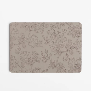 Šedé prostírání KVĚTY 43x30 cm