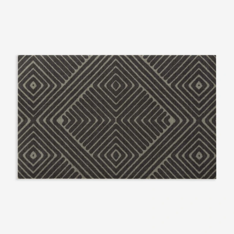 Geometrická rohožka LANA, šedá, 45x75 cm