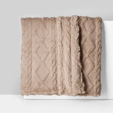Světle hnědá deka NORDIC 150x200 cm