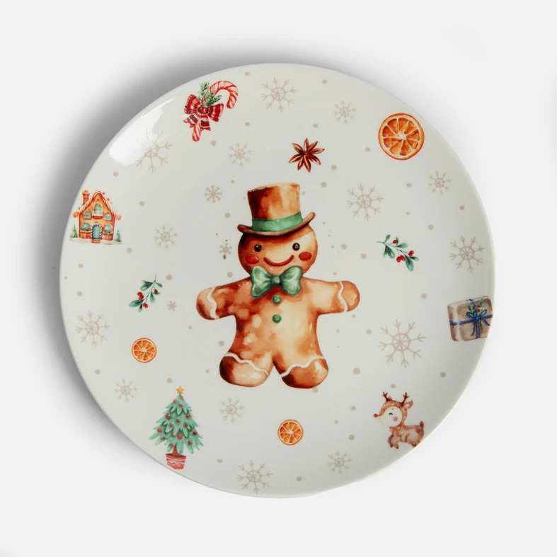 Vánoční obědový talíř COOKIES 26,5 cm