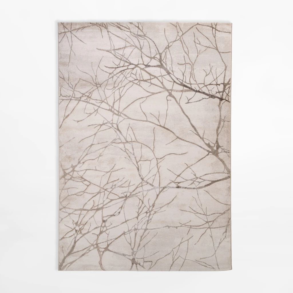 Krémový koberec s větvemi SPAZZIO 160x230 cm