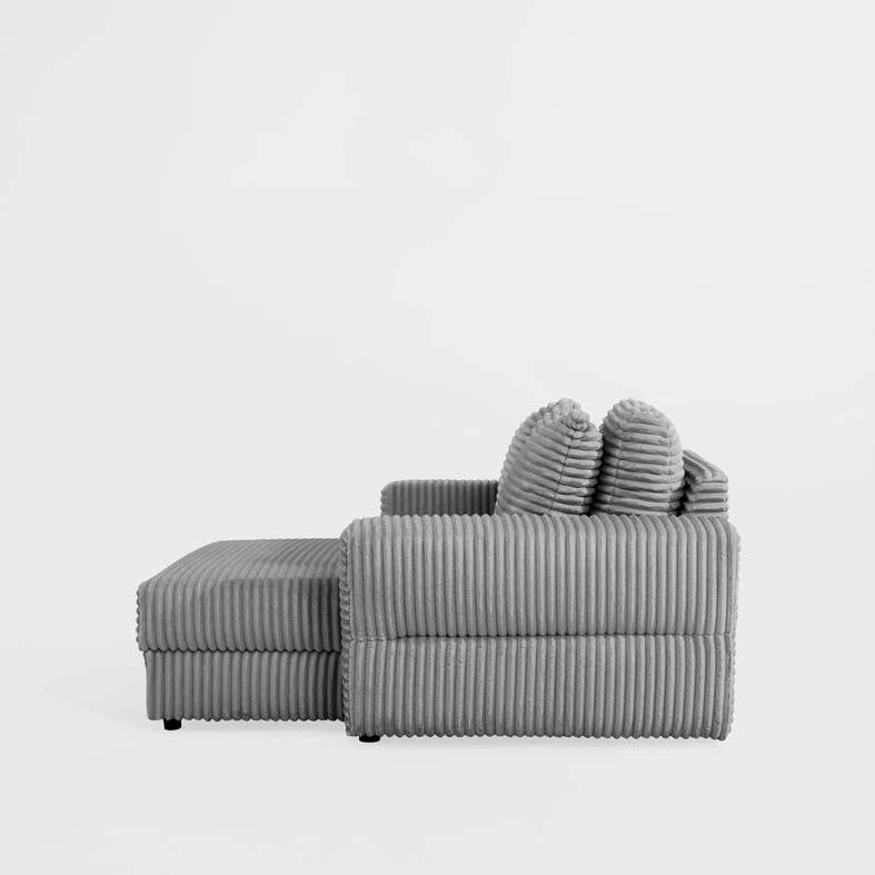 Křeslo loveseat světle šedé NOEMI