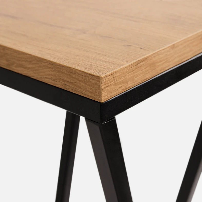 Ocelový stojan na květináč černý dub LESCAR S 62 cm