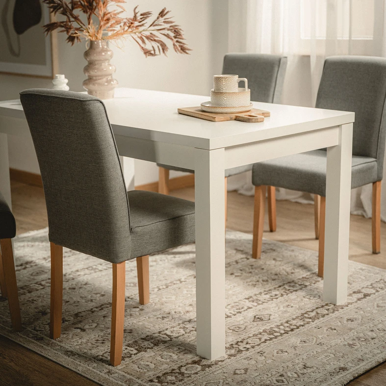 Rozkládací stůl bílý mat KELIN 138-178 cm