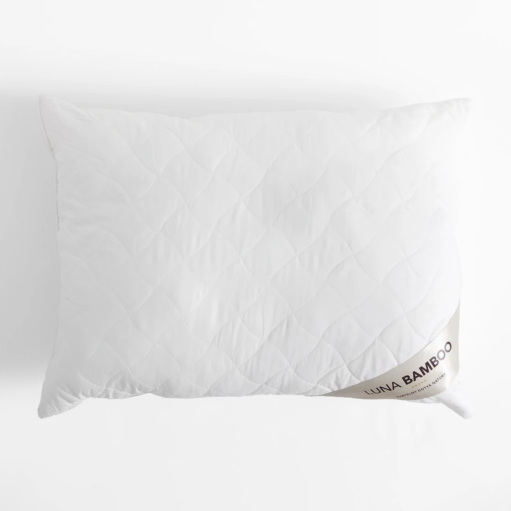 Poduszka LUNA BAMBOO 50x70 cm Biała prostokątna poduszka do spania