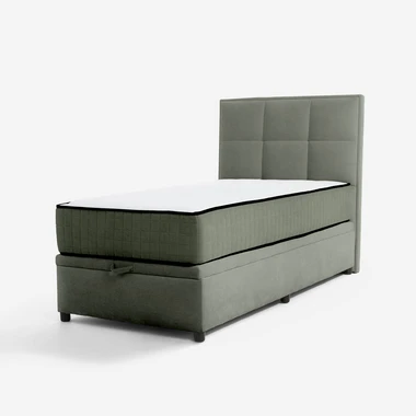 Postel boxspring zelená LAURITA SQUARE 120x200 cm