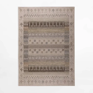 Etnický koberec KEMET, šedo-béžový, 200x280 cm