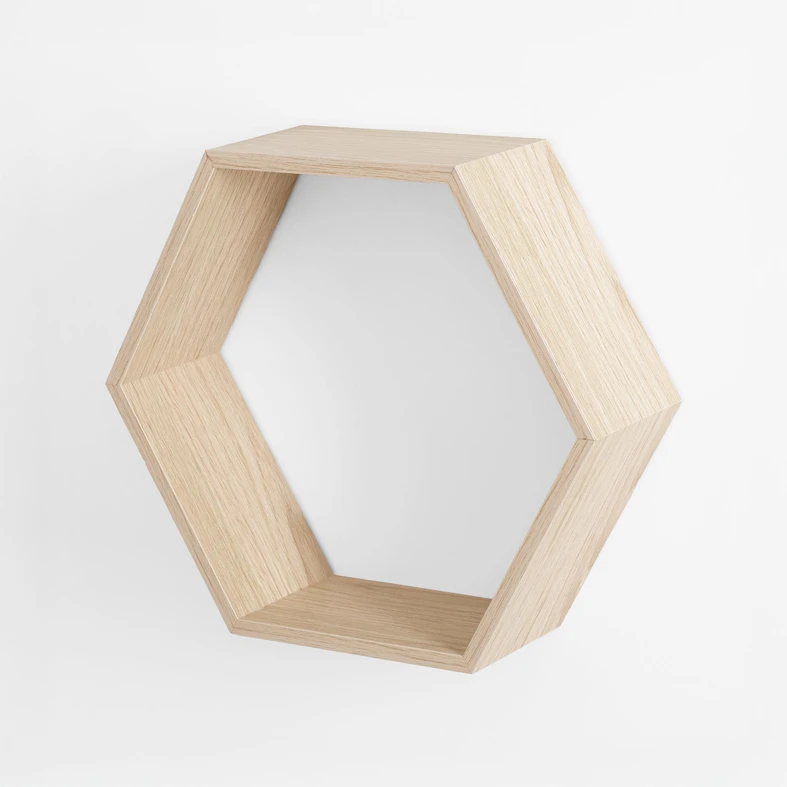 Sada 3 geometrických nástěnných polic