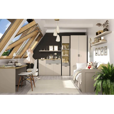 Šatní skříň s vnitřním zrcadlem MAX MODERN 90x60 cm