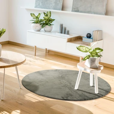 Kulatý koberec PULY 80 cm, tmavě zelený