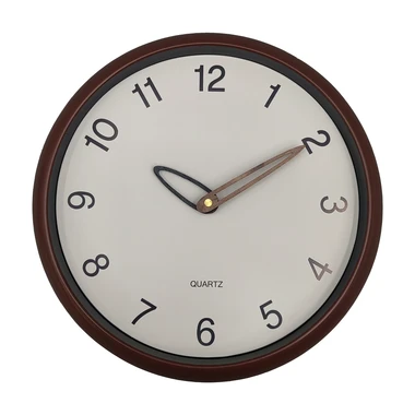 Kulaté hodiny 30 cm hnědé