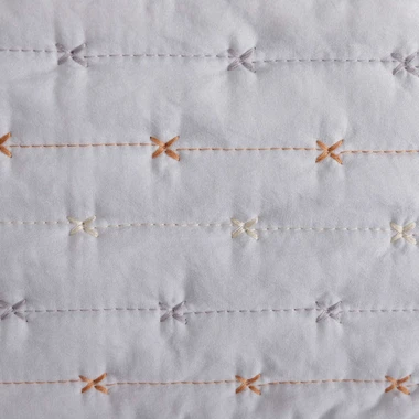 Šedý přehoz na postel VANILLA CROSS 200x220 cm