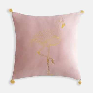 Dekorační povlak na polštář s plameňákem ATLANTIC růžový 45x45 cm