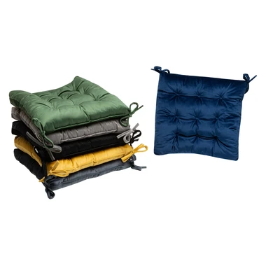 Sedák na židli hořčice VELVIO 40x40 cm