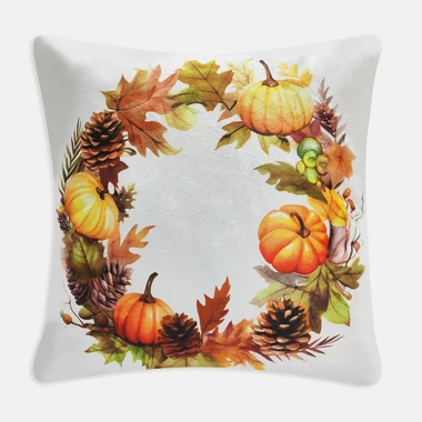 Povlak na polštář PUMPKIN podzimní věnec 45x45 cm