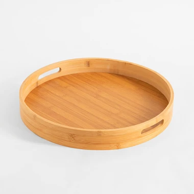 Kulatý bambusový podnos 38 cm
