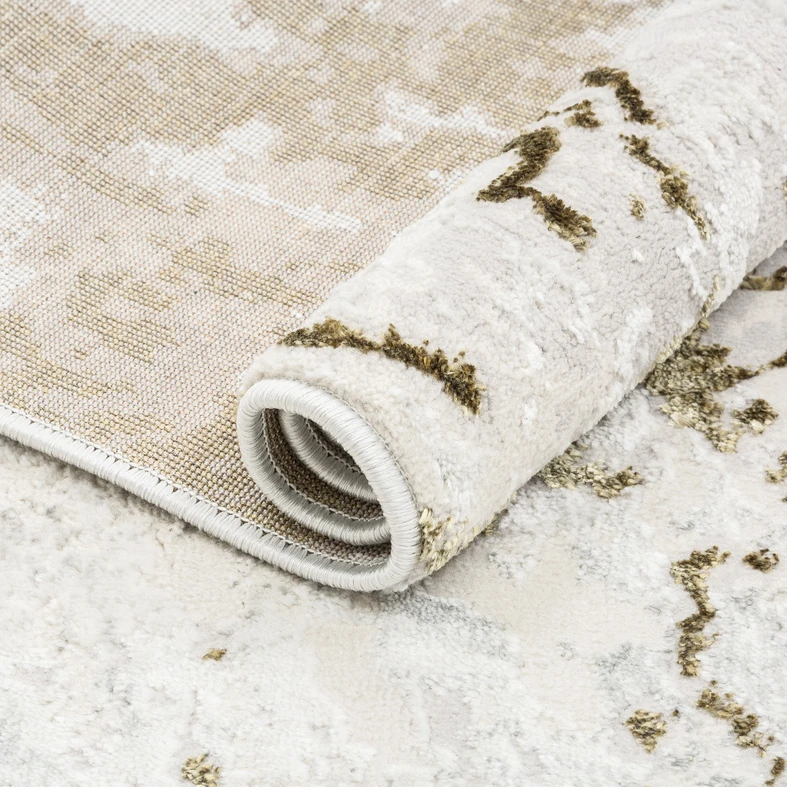 Abstraktní zlatý koberec SUNSET 120x170 cm