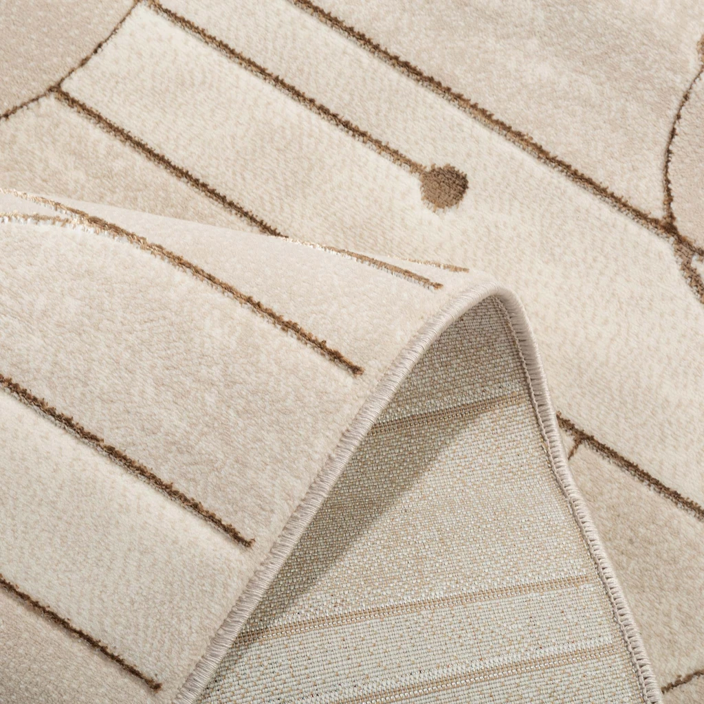 Geometrický koberec, béžový MIGUEL 80x150 cm