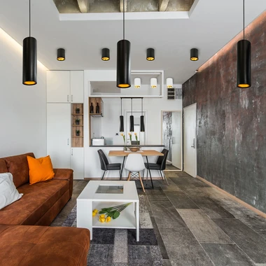 Černo-zlaté závěsné svítidlo LATI I