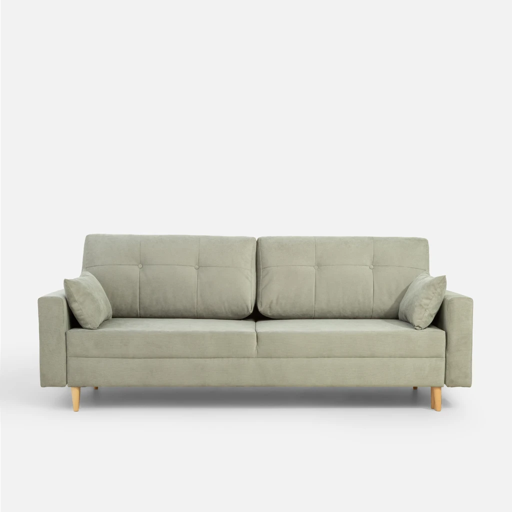 Zdjęcie ogólne sofy. Mebel widoczny na wprost.