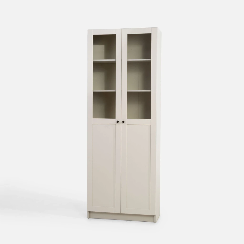 Regál s vitrínou 75,3 cm TED kašmír