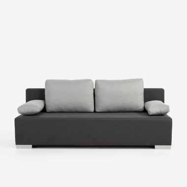 Třímístná rozkládací pohovka BORGO černo-šedá