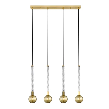 Závěsné svítidlo 4 koule na liště MIDA zlatá