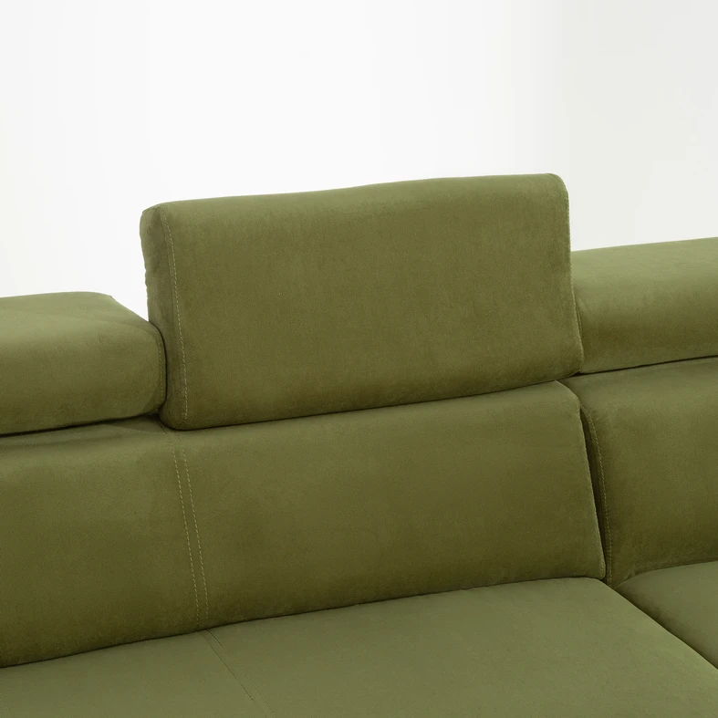 Rozkládací rohová sedací souprava olivově zelená MATRIX univerzální