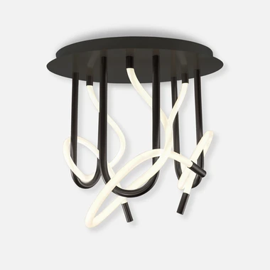 Černé stropní LED svítidlo BALBO 50 cm