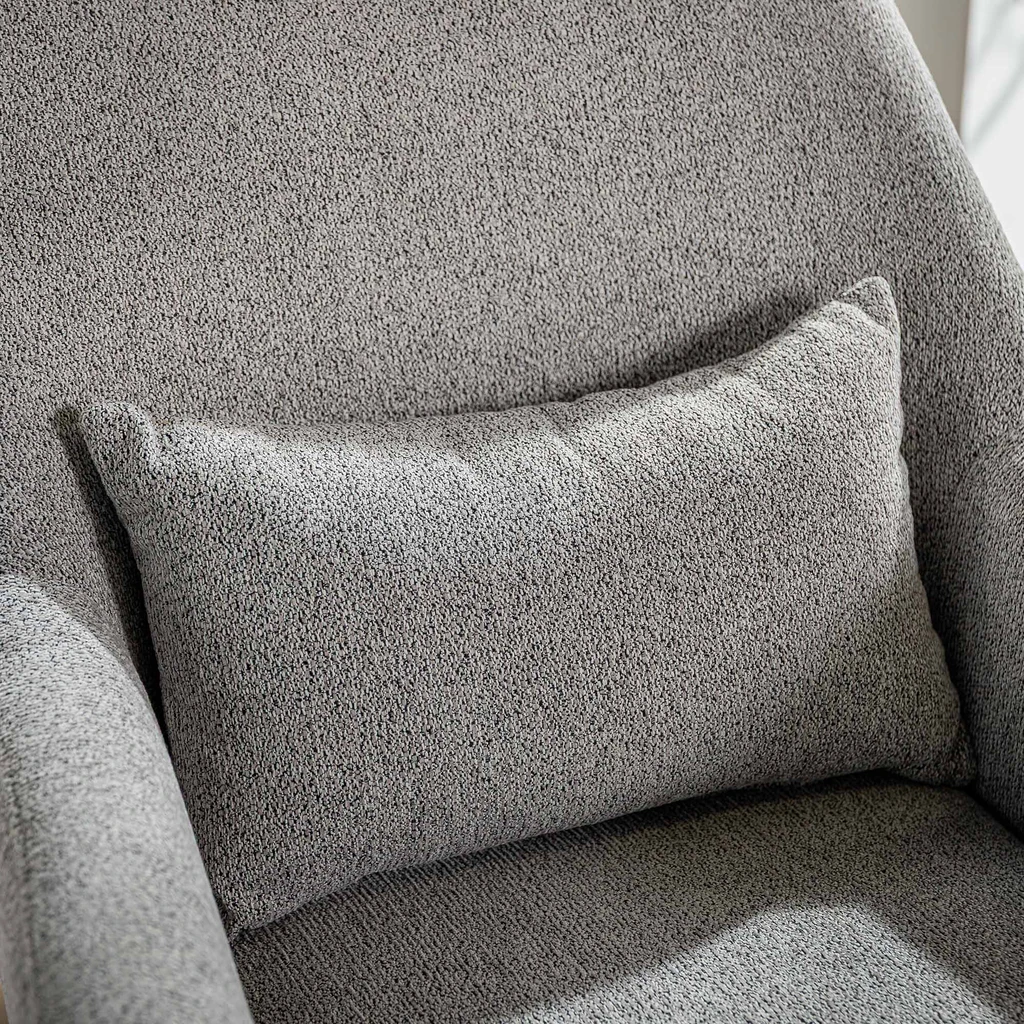 Vysoké křeslo s kovovými nohami RIFANTO šedé