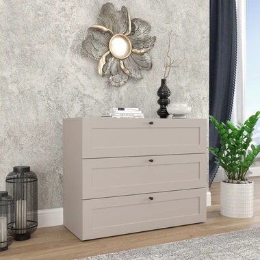 Komoda se 3 zásuvkami MARIO kašmírová