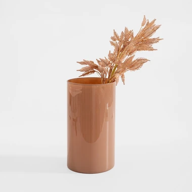 Tmavě hnědá váza LUCA 29 cm