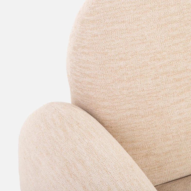 Detal, widok na zakończenie boku oparcia i podłokietnika