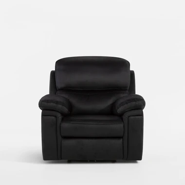 Černé relaxační křeslo s elektrickým polohováním DAKO