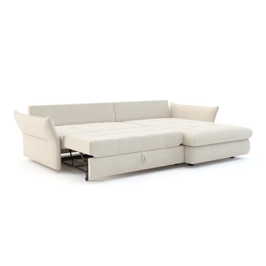 Rohová sedací souprava rozkládací pravá ACERO béžová