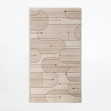 Geometrický koberec, béžový MIGUEL 80x150 cm