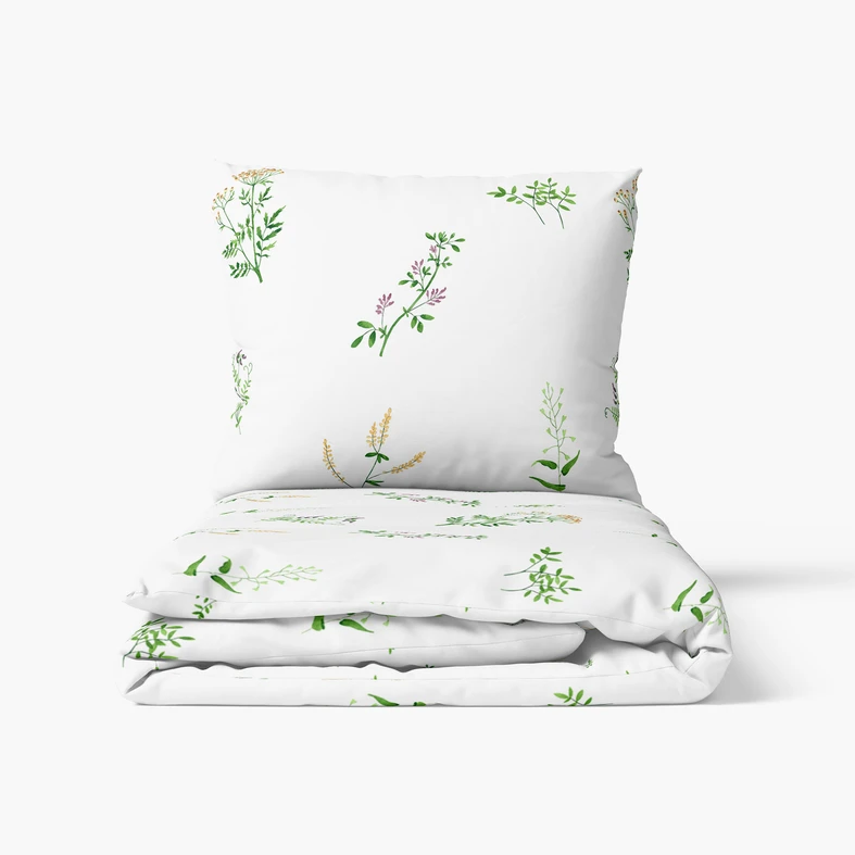 Bavlněné povlečení s motivem lučních květin COTTAGE HOME 220x200 cm