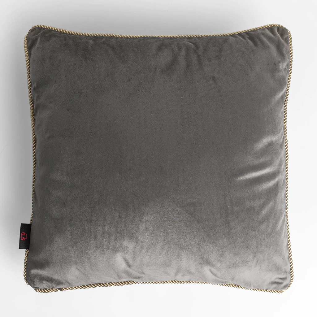 Dekorační šedý povlak na polštář s včelou AURE 45x45 cm